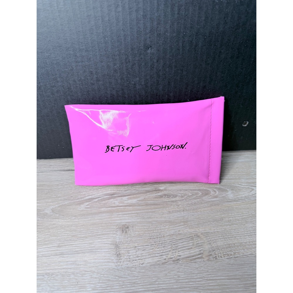 Betsey‎ Johnson Black Round Floral Embellished Sunglasses with Pink Pouch NEW